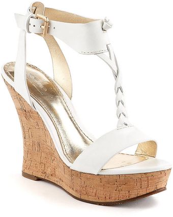 Belle By Sigerson Morrison Bela Leather Platform Cork Wedge Sandals - Lyst