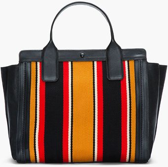 Chloé Orange Striped Alison Mini East West Tote - Lyst