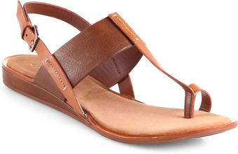 Cole Haan Pelham Leather Tstrap Sandals - Lyst
