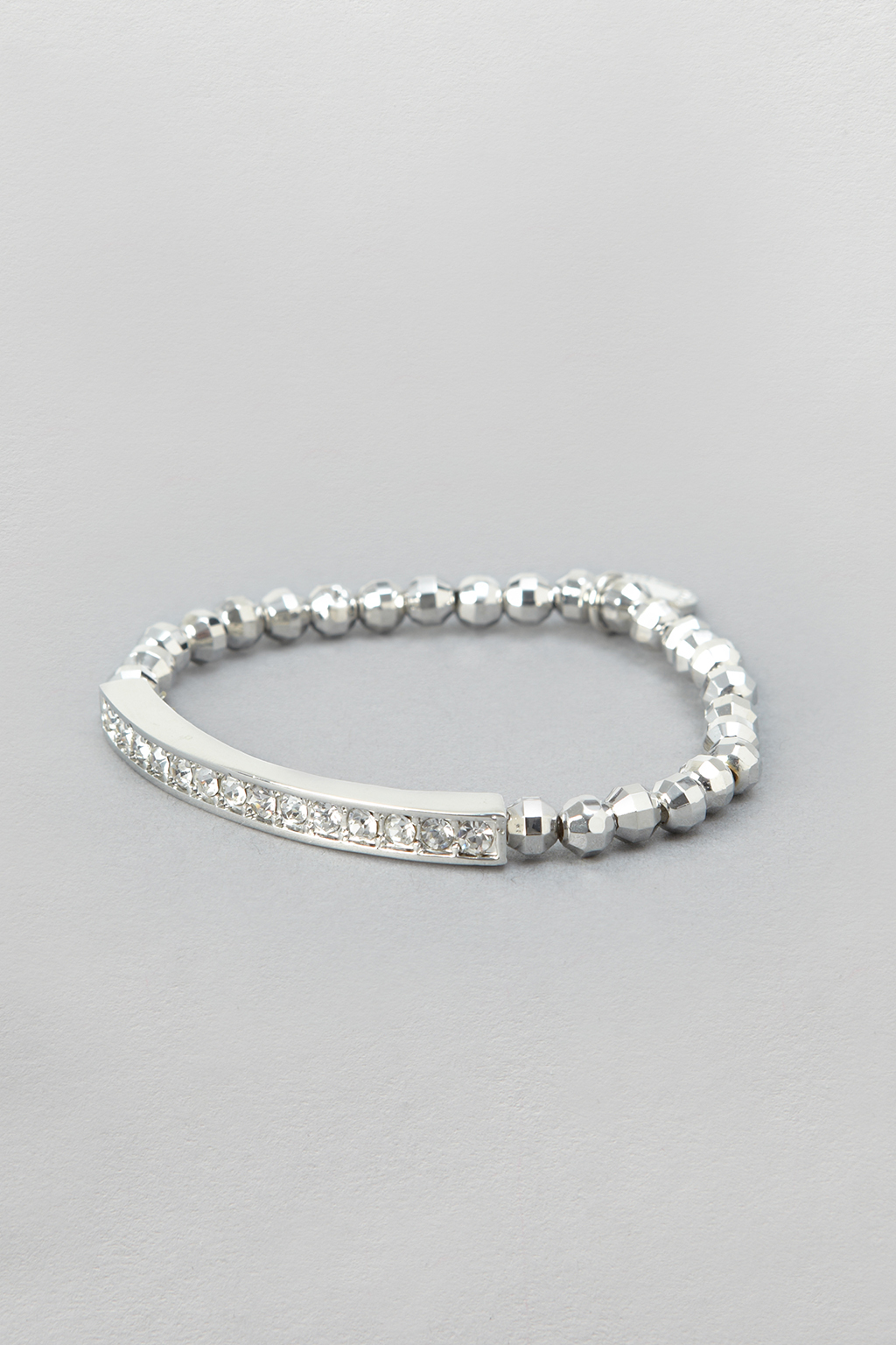 French Connection Metal Pave Stretch Bracelet in Silver (crystal/silver) Lyst