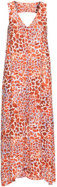 H&M Long Patterned Dress - Lyst