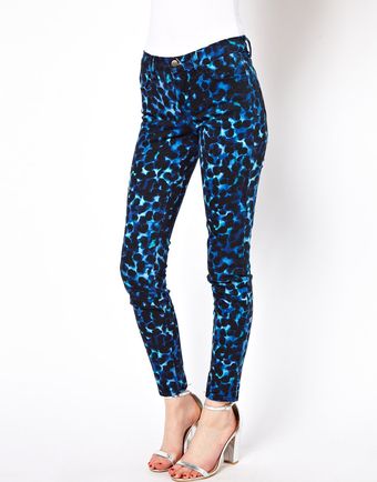 J Brand Indigo Ink Blot Mid Rise Super Skinny Jeans - Lyst