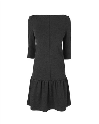 Jaeger Frill Hem Jersey Dress - Lyst