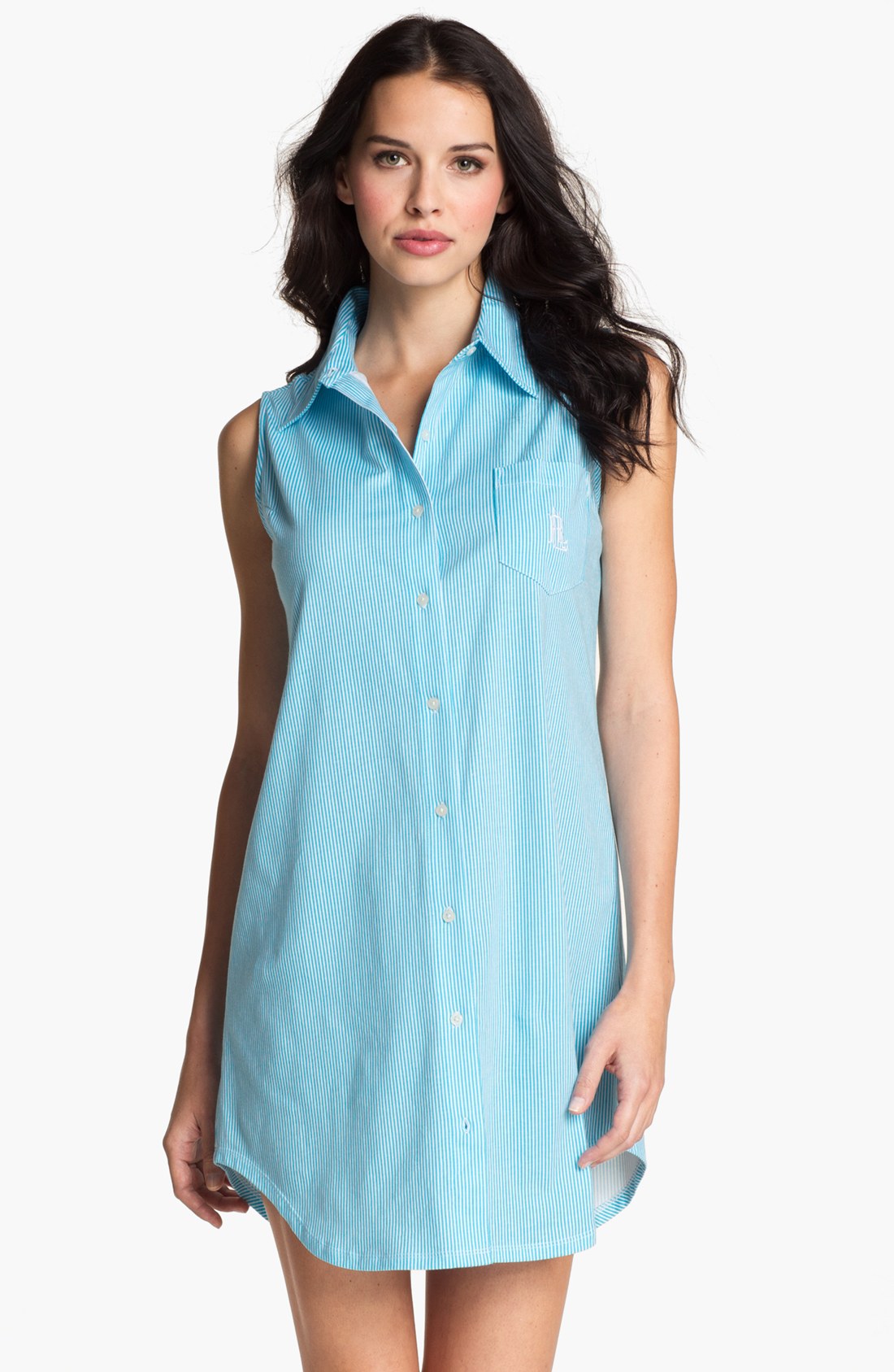 Lauren By Ralph Lauren Sleepwear Sleeveless Nightshirt in Blue (mia