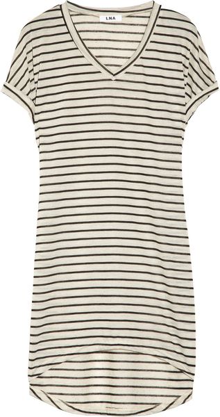 LNA Parker Striped Jersey Dress - Lyst