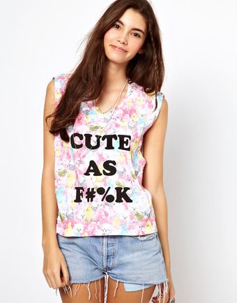 Mink Pink Cute As Cara Floral Tshirt - Lyst