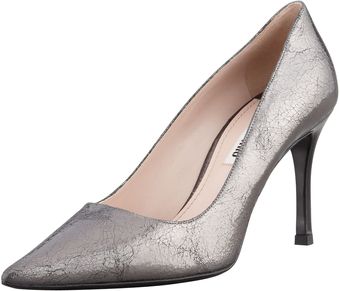 Miu Miu Crackled Metallic Verniceheel Pump - Lyst