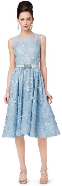 Oscar de la Renta Sleeveless Dress with Gathered Skirt - Lyst