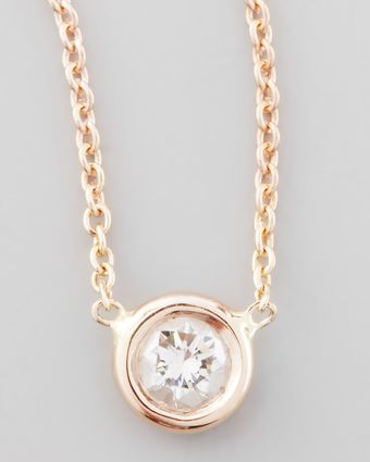 Roberto Coin Rose Gold Diamond Pendant Necklace - Lyst