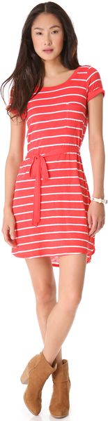 Splendid Tie Front Dress - Lyst