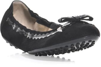 Tod's Rikrak and Bow Ballerina Shoes - Lyst