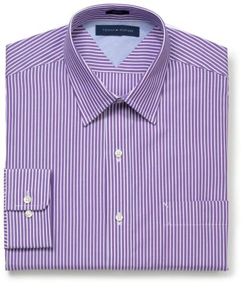 Tommy Hilfiger Slimfit Grape Stripe Longsleeved Shirt - Lyst