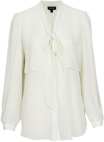 Topshop Pussybow Blouse - Lyst