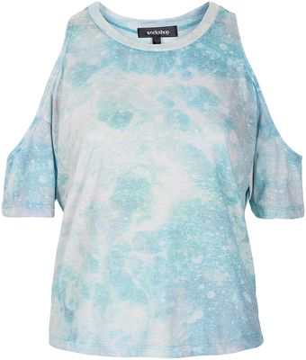Topshop Cold Shoulder Tee  - Lyst
