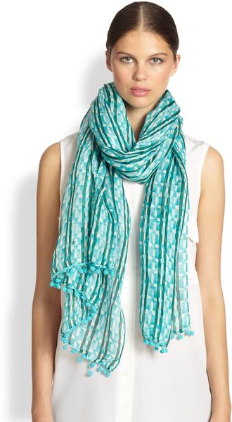 Tory Burch Painted Links Scarf - Lyst
