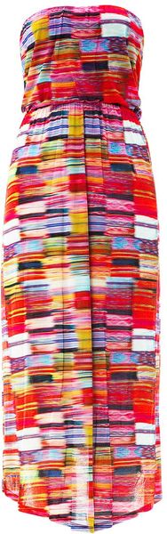 Velvet Kaila Printed Strapless Column Dress - Lyst