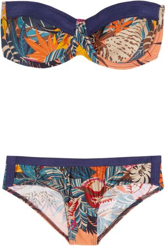 Zimmermann Wanderlust Printed Bandeau Bikini - Lyst
