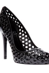 Alexander McQueen Honeycombed Patent Pump
