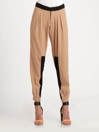 Chloé Bicolor Crepe Pants - Lyst