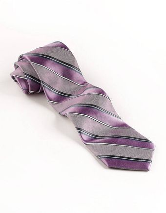 DKNY Striped Silk Tie - Lyst