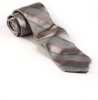 DKNY Striped Silk Tie - Lyst
