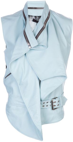 Jean-Pierre Braganza Draped Moto Vest - Lyst