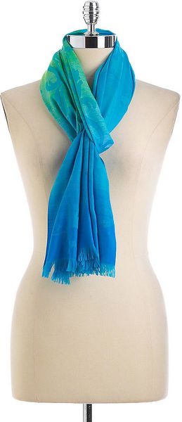 Oscar de la Renta Jacquard Print Scarf - Lyst