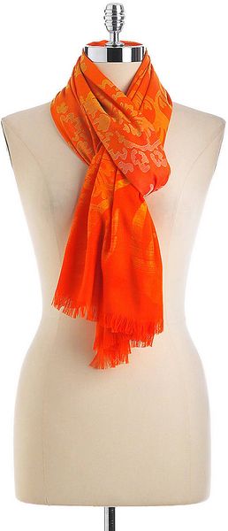 Oscar de la Renta Jacquard Print Scarf - Lyst