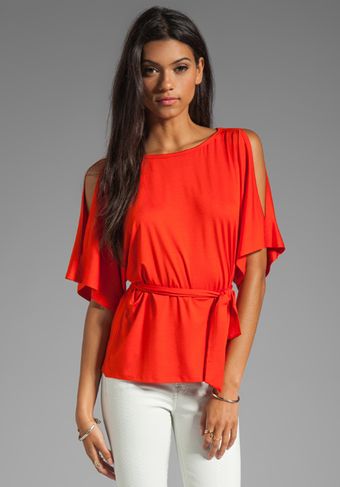 Trina Turk Must Have Jersey Satellite Top in Orange - Lyst