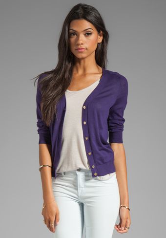 Trina Turk Fruition Cardigan in Purple - Lyst
