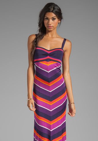 Trina Turk Miter Sweater Stitch Storm Maxi Dress in Purple - Lyst