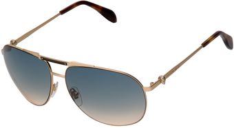 Alexander McQueen Aviator Style Sunglasses - Lyst