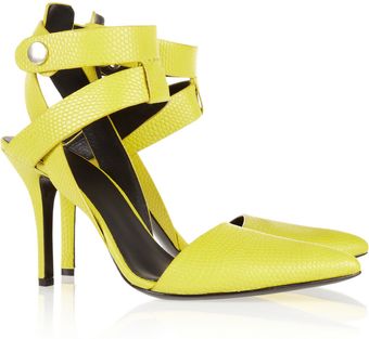 Alexander Wang Sonja Lizardeffect Leather Pumps - Lyst