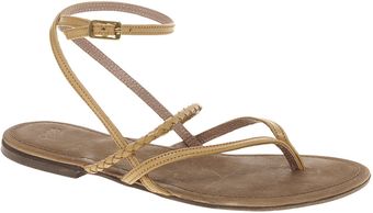 Asos Flo Leather Flat Sandals - Lyst