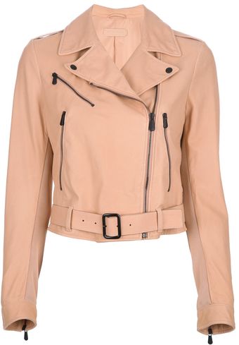 Bottega Veneta Cropped Biker Jacket - Lyst