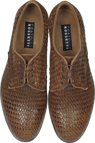 woven leather sneaker