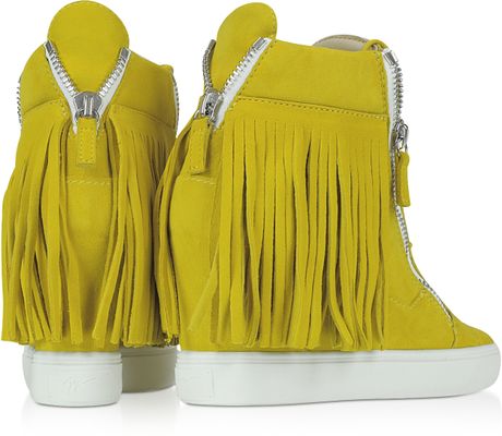 giuseppe zanotti yellow sneakers