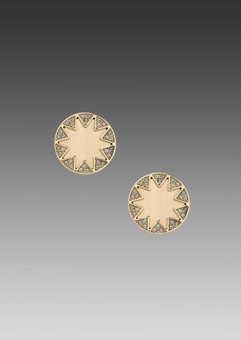 House Of Harlow Earth Metal Sunburst Earrings in Metallic Gold - Lyst