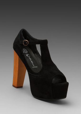 Jeffrey Campbell Foxy Platform W Wood Heel in Black - Lyst