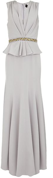 Jenny Packham Belted Silk Gown - Lyst