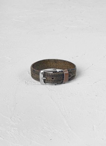 John Varvatos Fabric and Leather Cuff - Lyst
