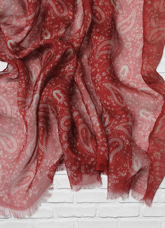 John Varvatos Paisley Scarf - Lyst