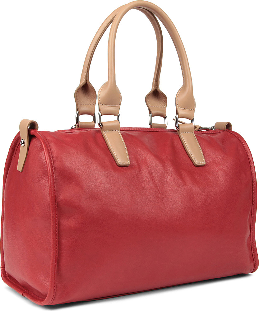 Longchamp Balzane Roots Leather Bowling Bag in Red Lyst