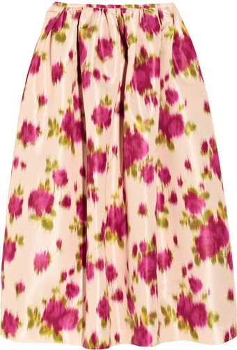 Michael Kors Printed Faille Skirt - Lyst