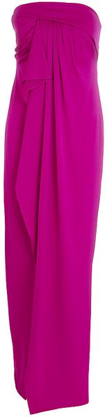 Notte By Marchesa Strapless Cascade Gown - Lyst