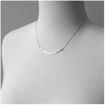 Peggy Li Single Bar Necklace Ss - Lyst