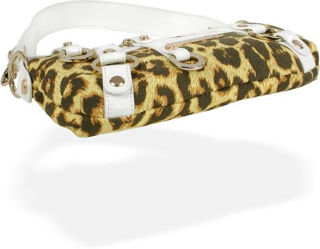 leopard print baguette bag