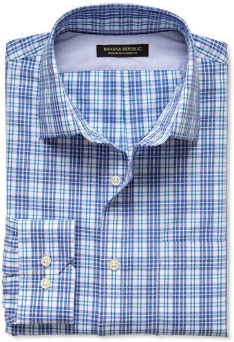 Banana Republic Classic Fit Non Iron Dobby Check Shirt - Lyst