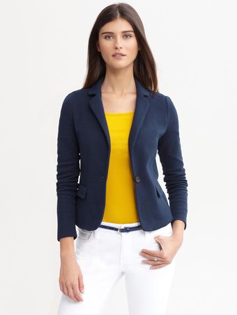 Banana Republic Pique One Button Blazer - Lyst
