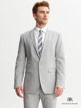 Banana Republic Monogram Striped Suit Blazer - Lyst